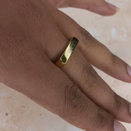 Pray Signet Ring | Signet Ring | Gold-Plated Ring | Grace Uncovered